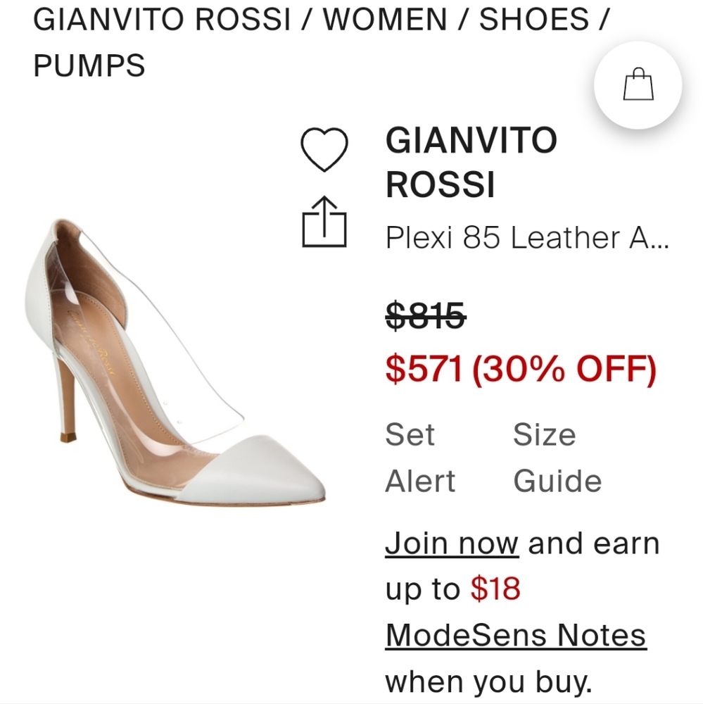 GIANVITO‎ ROSSI PVC/LEATHER PUMPS - Picture 4 of 15